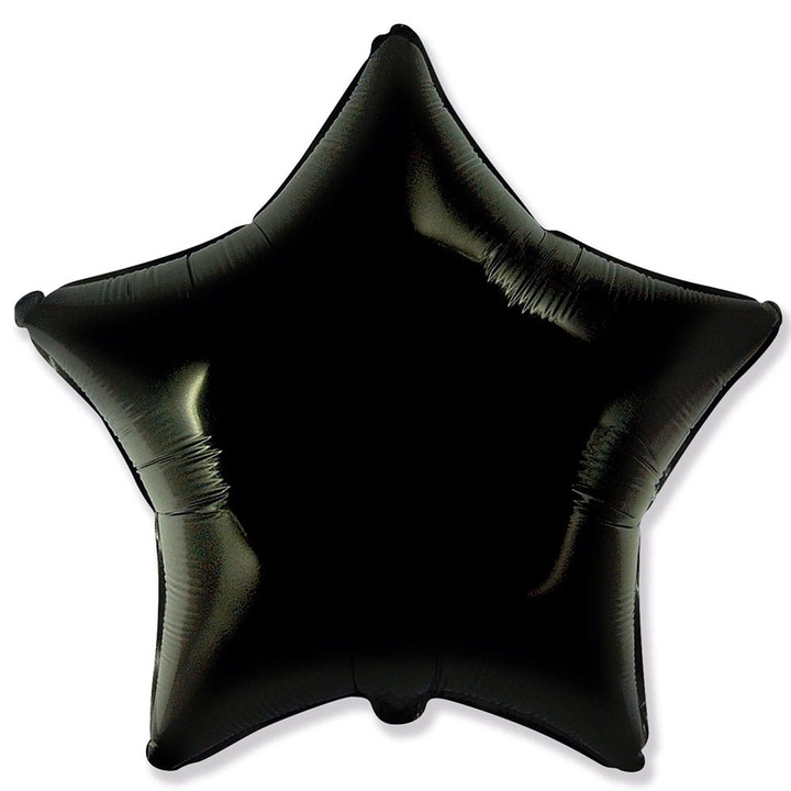 Balon foliowy 18", Gwiazda, negru, set 1 buc.