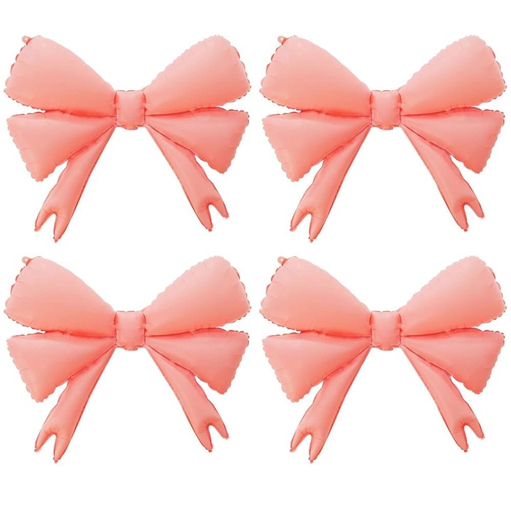 Balon foliowy matowy Kokarda 77x63cm, rozie, set decorativ