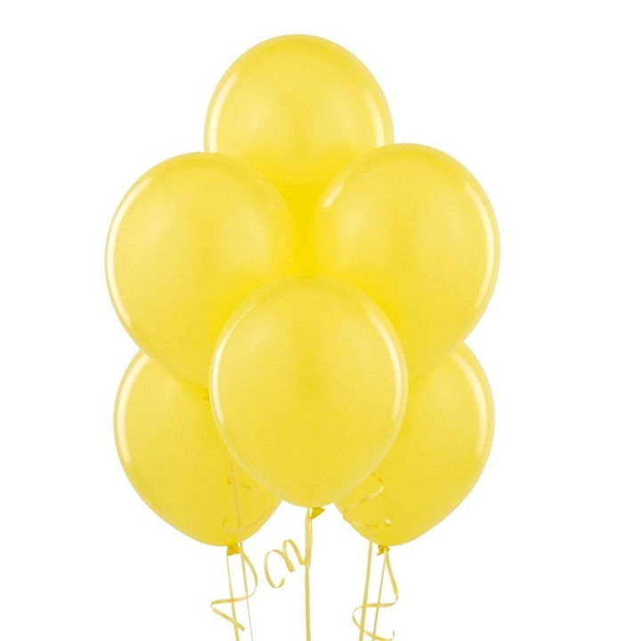 Baloane lateks 12", Towar na Festyny, galbene, set 100 bucati