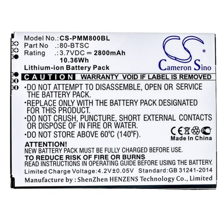 Cameron sino li-ion akkumulátor, 3.7v, 2800mAh, kompatibilis point mobile 80-btsc kompatibilis-vel