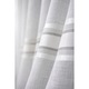 Бяла ленена завеса с бели райета, за всекидневна/спалня, изработена на перделък, 400 x 240 см