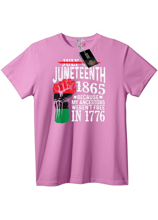Juneteenth 1865 póló, rózsaszín, 3XL