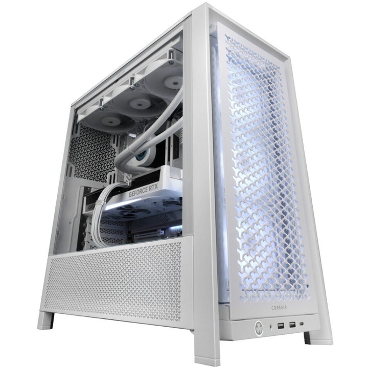 Sistem ICE Cruiser 2i Limited Edition by ITD Custom Works, Intel Core i7 265KF, 32 GB DDR5, GeForce RTX 5070 Ti 16 GB, 1 TB NVMe, asamblare premium, Alb