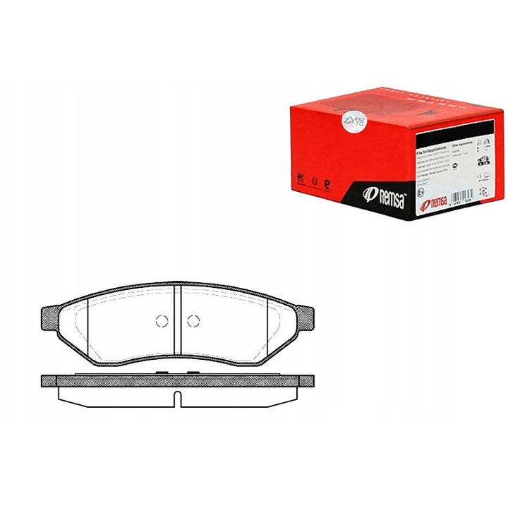 REMSA fékbetét készlet, 121x37,2x14,8mm, 0,815kg
