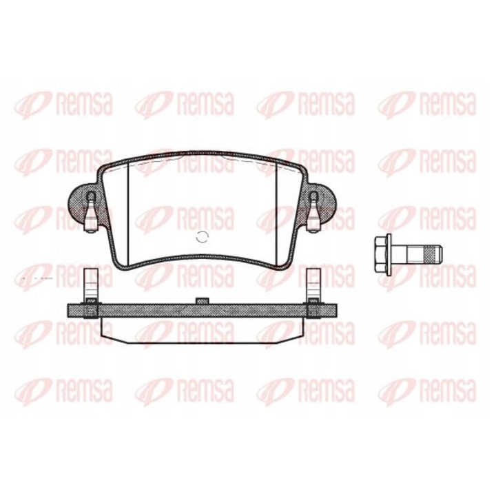 Placute de frana REMSA 0896.11, 16,7x74,4mm, cu senzor de uzura, pentru AUDI A3, Q3, TT