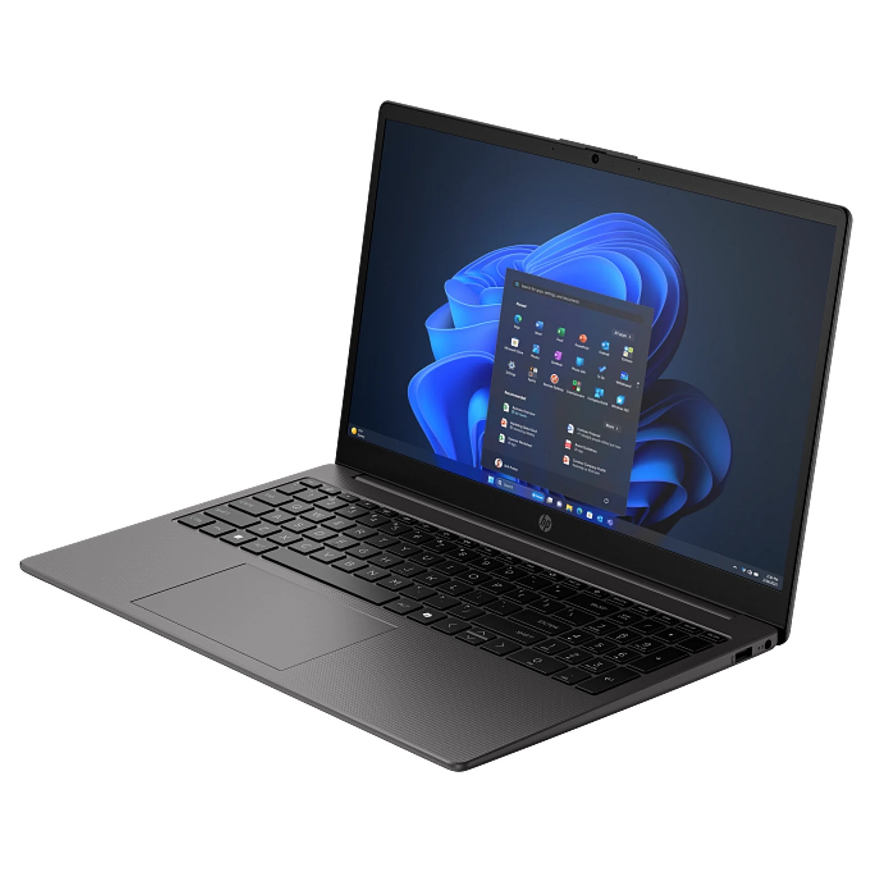 Laptop HP 255R G10, 15.6" Full HD, AMD Ryzen™ 5 7535U pana la 4.55 GHz, 8 GB RAM DDR5 4800, 512 GB SSD, AMD Radeon Graphics, Free Dos, Dark Ash Silver 512 GB