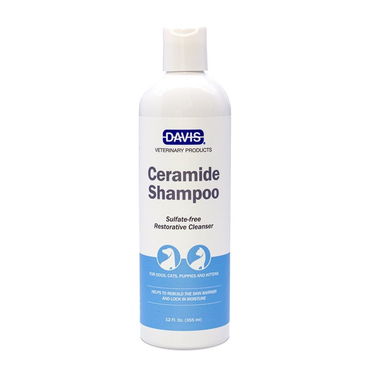 Sampon regenerant fara sulfati cu ceramide pentru caini si pisici, DAVIS CERAMIDE, 355ml