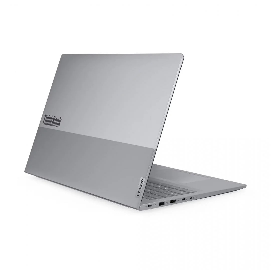 Laptop Lenovo ThinkBook 16 G9 IRL, 16" WUXGA, Intel® Core™ 7 240H pana la 5.2 GHz, 16 GB RAM DDR5 5600, 512 GB SSD, Intel® Graphics, Free Dos, Arctic Grey 512 GB