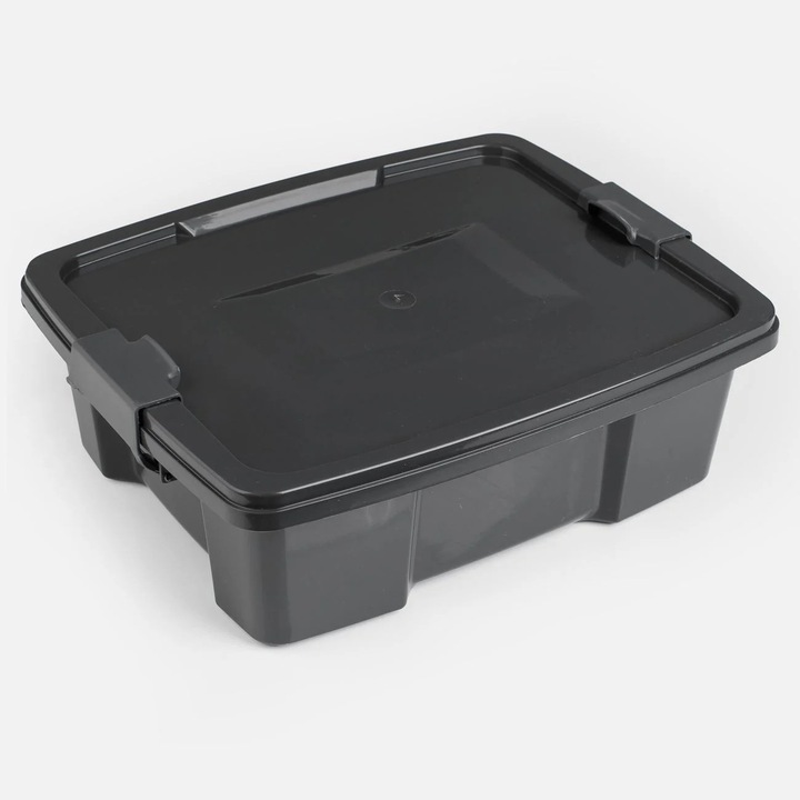 Cutie de Depozitare din Plastic Gri cu Capac 3, 5L