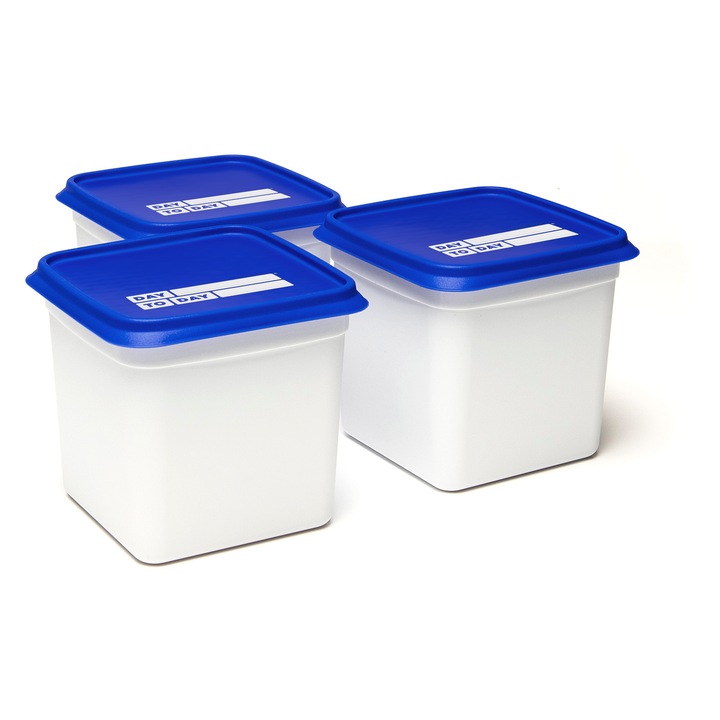 Cutii alimentare Amuse set 3x1L, transparent, BPA Free, rezistente la -30C/+100C