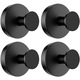 Set 4 agatatori baie, AFKSMILE, Carlige de dus cu ventuza, Montare usoara, Detasabile, Fara gauri, Rezistente la rugina, bucatarie, usa de sticla, oglinda, faianta, carlig de prosop cu ventuza pentru lufa, halat de baie, prosop, Inox, 6cm, Negru