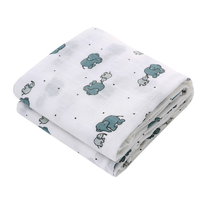 Paturica pentru bebelusi, Miracle Baby, 110x150cm, din bambus si bumbac, multicolor, set de 3 bucati