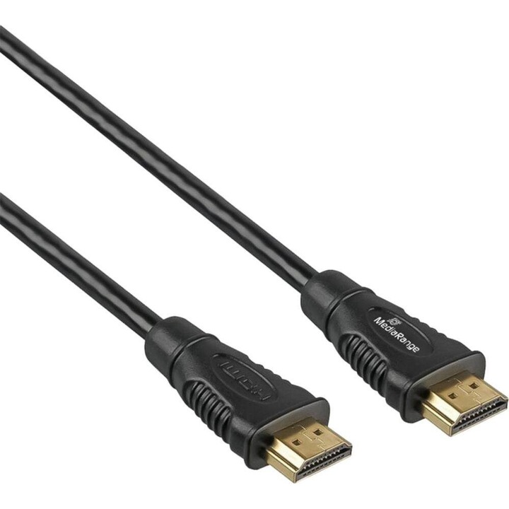 Cablu HDMI Premium High Speed cu Ethernet, MediaRange, 2.0m, 18 Gbps, 4K@60Hz, Negru