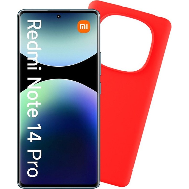 Husa telefon Volte-Tel pentru Xiaomi Redmi Note 14 Pro 4G, silicon TPU, rosie, 6.67"