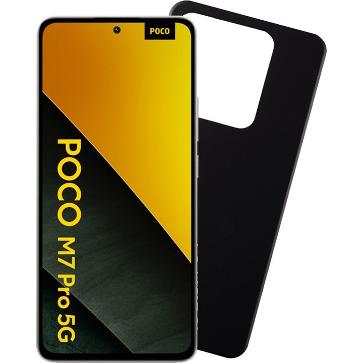 Husa telefon Volte-Tel pentru Xiaomi Poco M7 Pro 6.67'', silicon TPU, protectie camera, negru