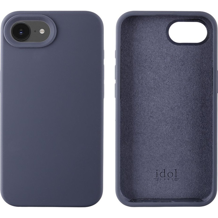 Husa telefon, Idol 1991, Velvet Elite, TPU, protectie camera, albastru, pentru iPhone 16E (6.1")
