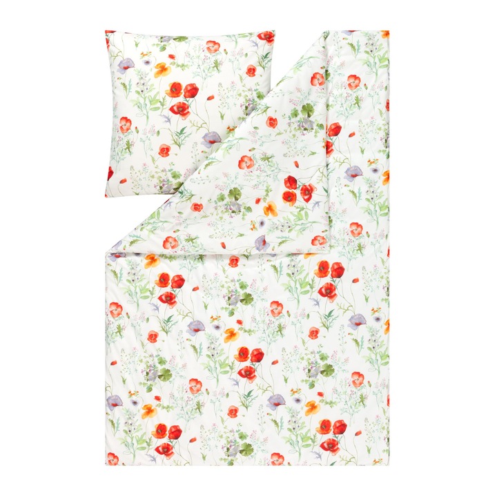 Lenjerie de pat Estella Mireille Mako Interlock Jersey 160x200cm, 3 piese, 100% bumbac, rezistent la pilling, hipoalergenic