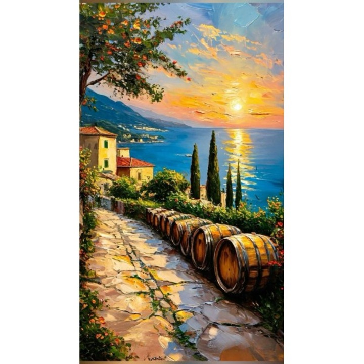 Pictură pe numere Art-hobby, Italia, 11822, dimensiune 30x50 cm, peisaj marin