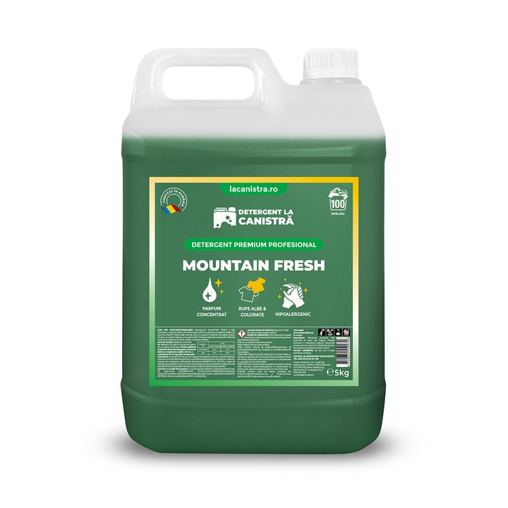 Detergent de rufe lichid, La Canistra, Mountain Fresh, 5L, 100 spalari