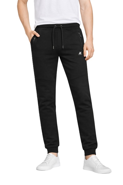Pantaloni barbati US52910M 4008, U.S. GRAND POLO EQUIPMENT & APPAREL, Fleece, Negru