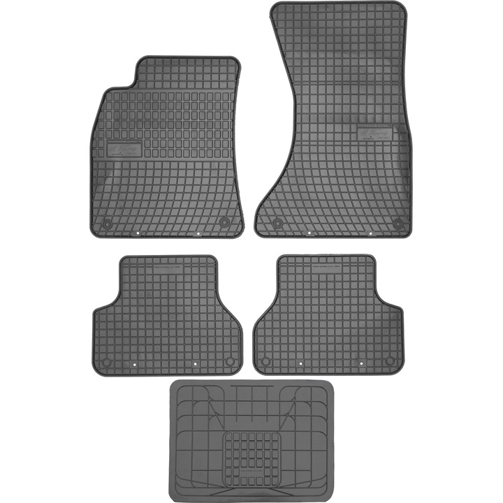Set covorase auto FROGUM, model el Toro, negru, 41x51cm, pentru Audi A5 II 2016