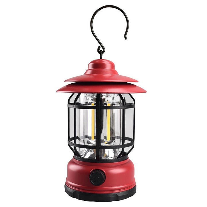 Lampa de furtuna, retro, cu rezervor pentru ulei, sticla reala, 245x115mm