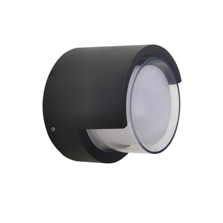 LED kültéri fali lámpa, modern design, fekete, 10.5cm, IP65 vízálló