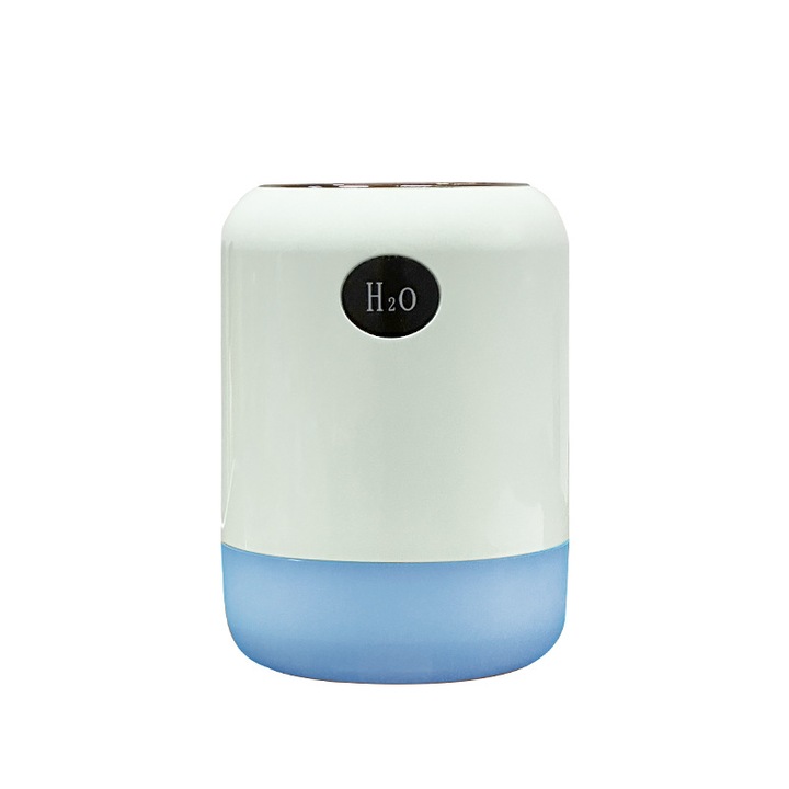 Umidificator de aer portabil, design compact, tehnologie nano-spray, 109x109x150mm, pentru birou si dormitor