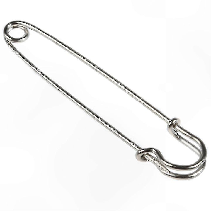 10 db fém kapocs készlet, 8.7x2x1.8cm, ezüst tónusú, vastag anyagokhoz