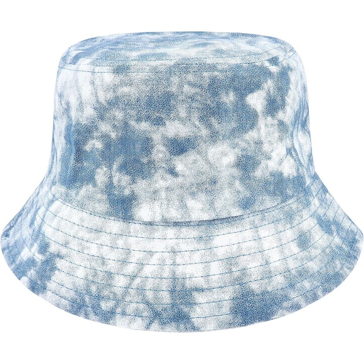 Caciula din bumbac, model tie-dye, unisex, pliabil, multicolor