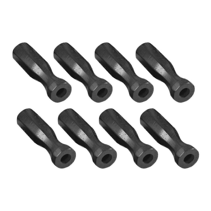 Manere de fotbal de masa, set de 8, din lemn, design ergonomic, negru, 1.6x11.7cm