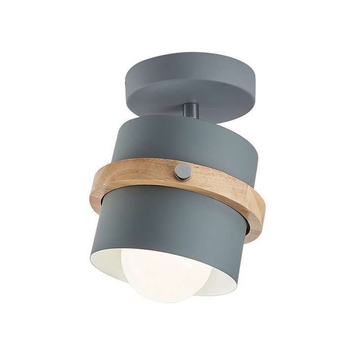 Въртяща се плафониера 5W E27, интериорно осветление, включен монтажен комплект, многоцветна