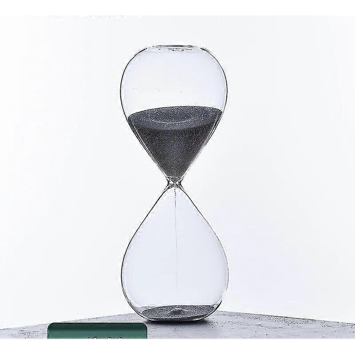 Clepsidra decorativa, 30 minute, 8x20 cm, nisip galben, set