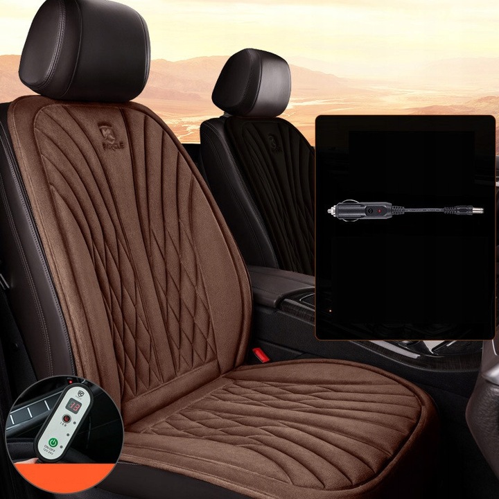 Mata incalzitoare pentru fotel auto Karcle 12-24V cu pilot