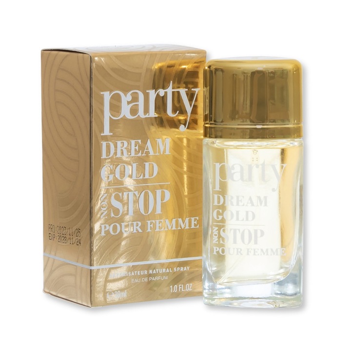 Női Eau de Toilette, Party Dream Gold Non Stop Pour Femme, EDP, 30 ml