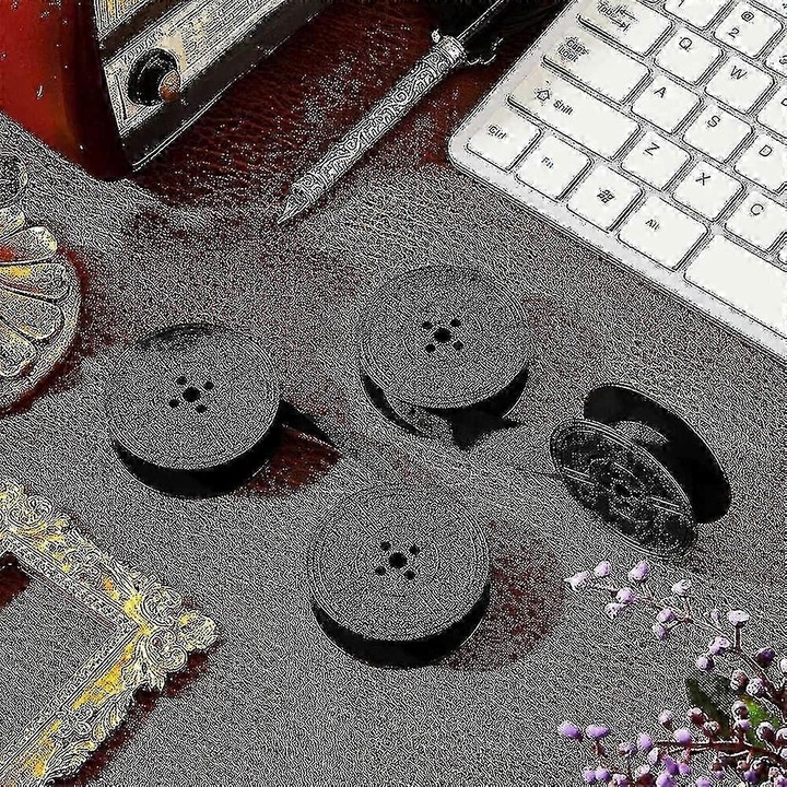 Set 4 Rasini pentru Masina de Scris, Cerneala Neagra, Compatibile cu Majoritatea Masinilor de Scris