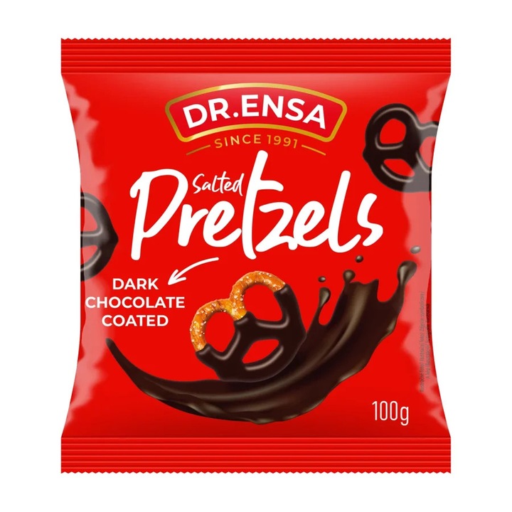 Covrigei sărați în ciocolata neagră (100 g) – Dr ENSA