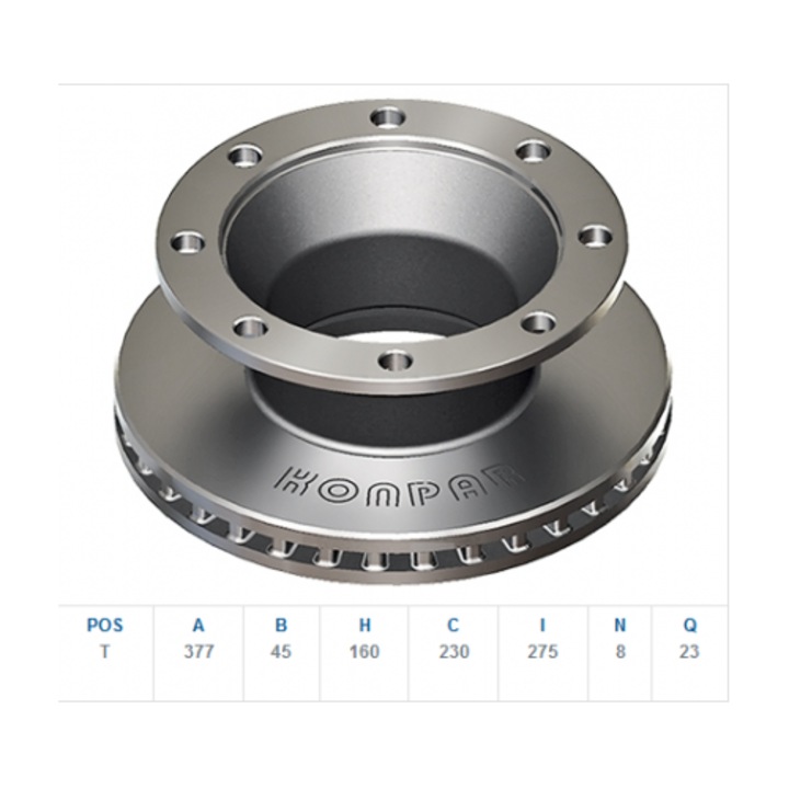 Disc Frana Bpw Iveco Eurocargo 1-3 Krone Man F2000 F90