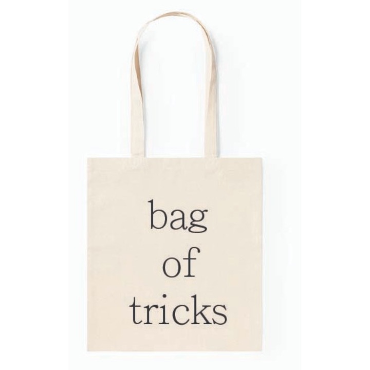 Sacosa din bumbac „Bags of Tricks”, naturala, manere lungi, 37 x 41 cm