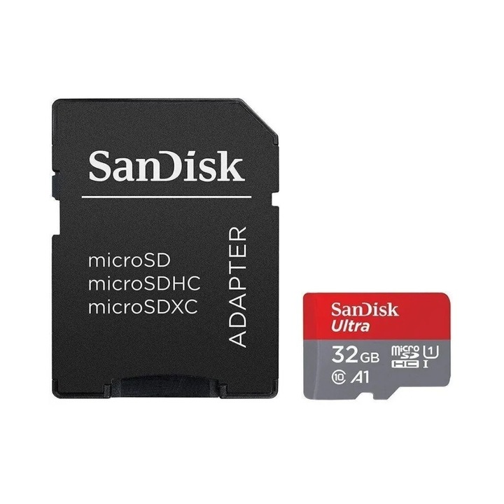 Card de memorie SanDisk Ultra microSDXC 32GB, SD Adapter, 120MB/s Class 10 UHS-I A1
