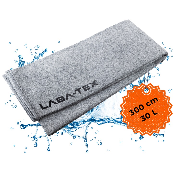 LABA-TEX árvízvédelmi gát, vízzel aktiválható, 30L, 300x25cm, szürke