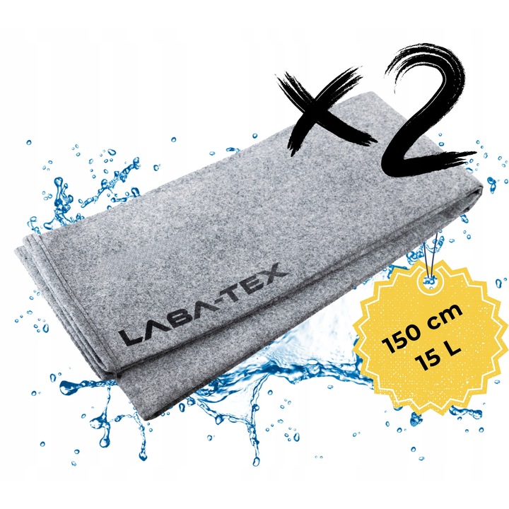 Árvízvédelmi gát, LABA-TEX, 2 darabos készlet, 15L, 150x25cm, szürke