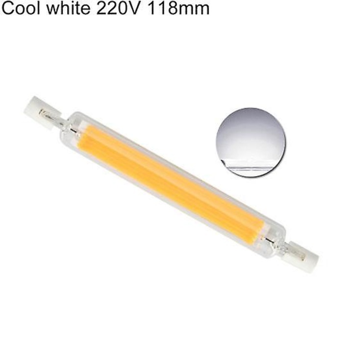 Bec LED COB R7S, 10W/20W, 360° iluminare, alb cald/alb rece, 118mm