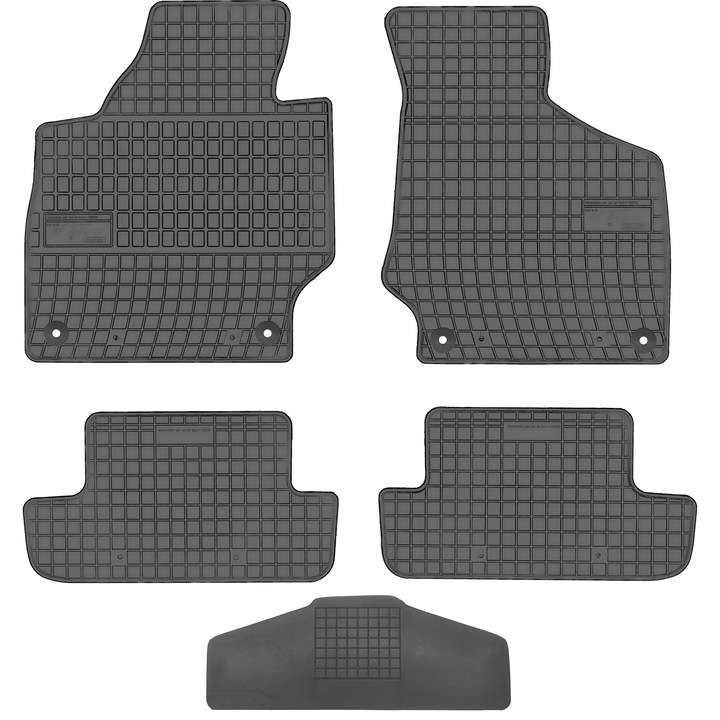 Set covorase auto FROGUM cu protectie tunel central, Max-Dywanik, negru, 74x24cm