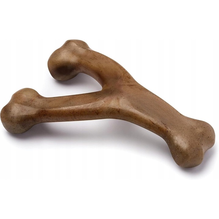 Tartós Wishbone rágójáték, valódi bacon ízesítéssel, agresszív rágású kutyáknak, 10x15cm