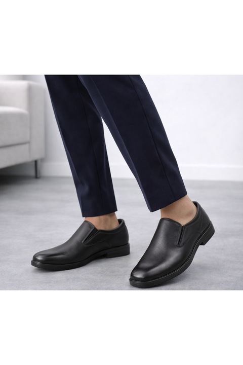 Pantofi eleganti, barbati, ADA SHOES, DY26107 negru, piele naturala 44