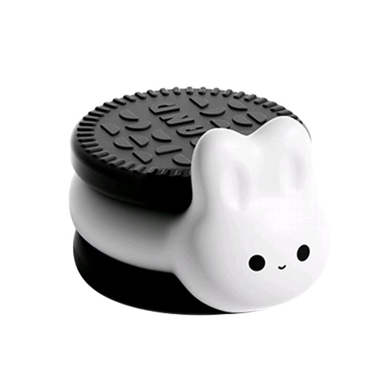 Детска нощна лампа, Oreo Cookie Bunny, силиконова, с 30-минутен таймер, многоцветна