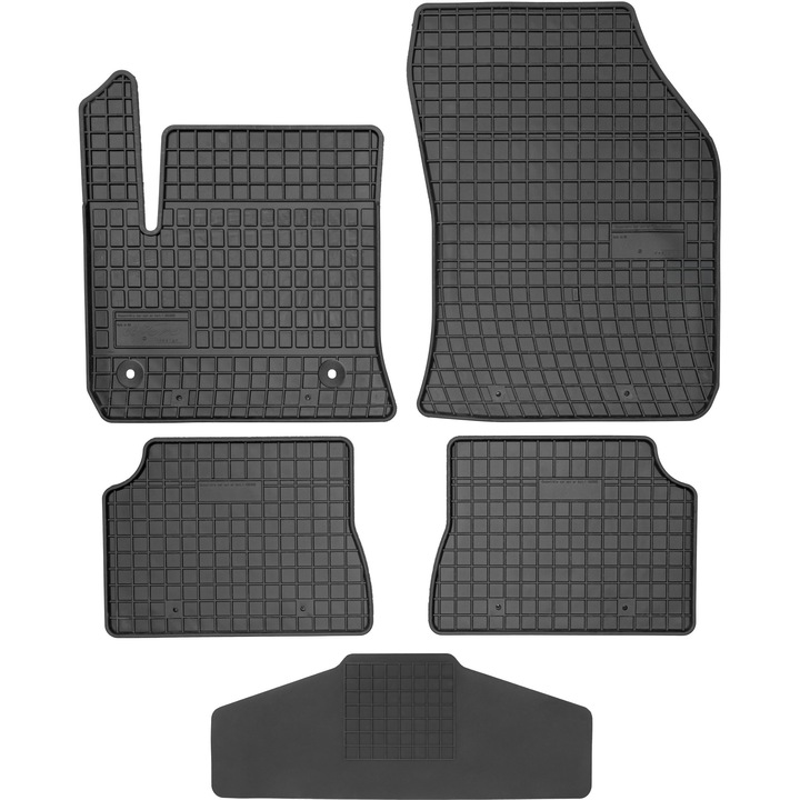 Set covorase auto FROGUM, Max-Dywanik, negru, cu protectie tunel central, 74x24cm