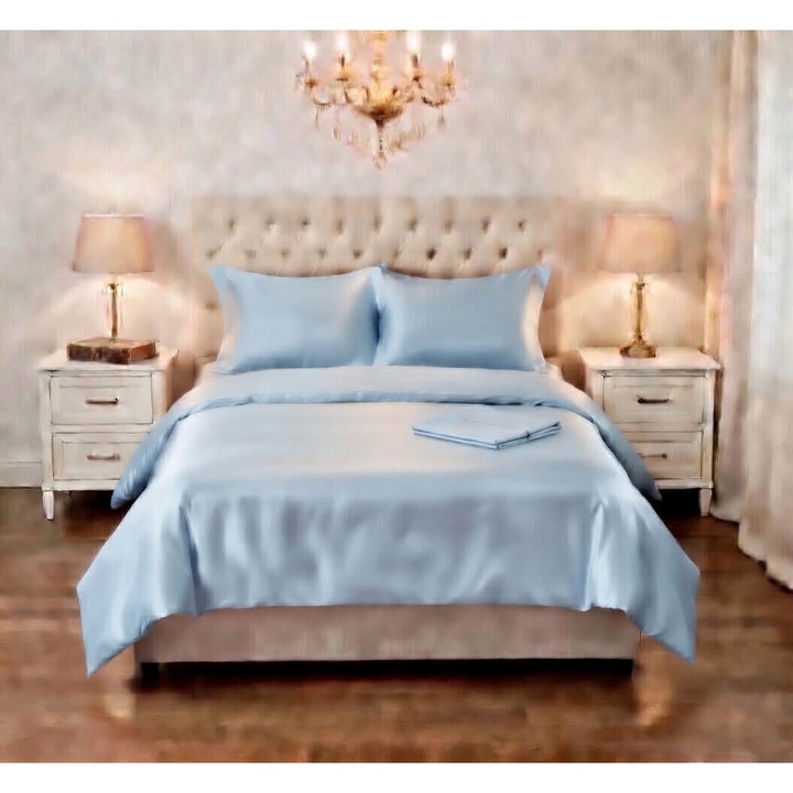 Cearsaf pilota 1, 80*2 m din matase naturala 100 %, de dud 19 momme 6 A calitate