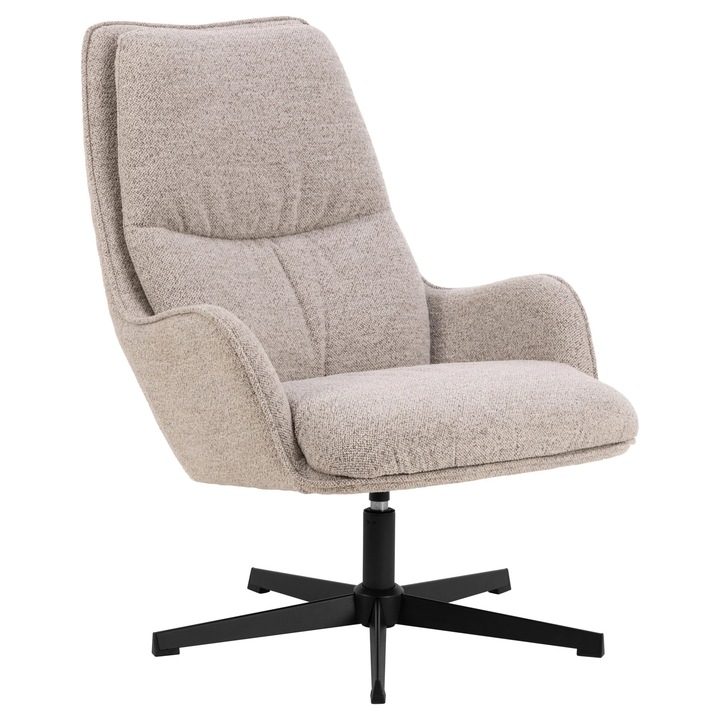 Scaun de Birou Ergonomic Divani & Sofa Bosley, bej Monza, 84x72x93cm, design modern, suport lombar optimizat